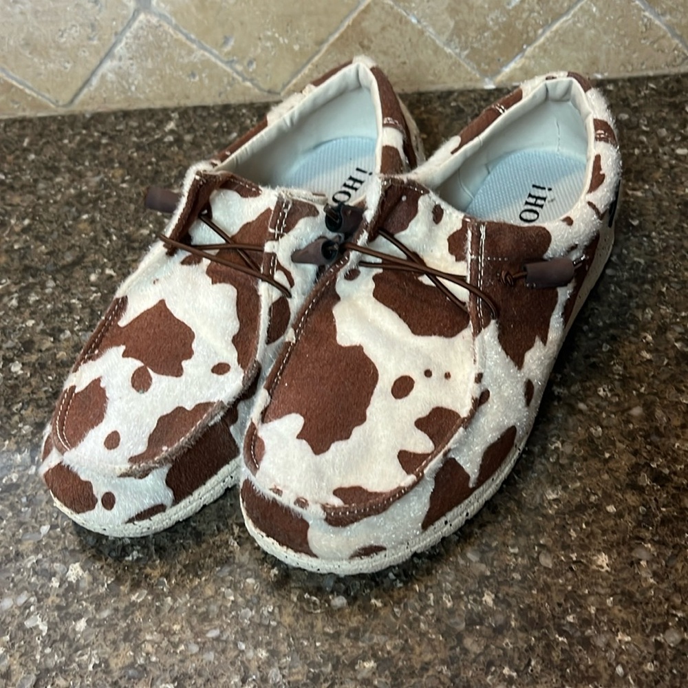 Cow print Hola Brand Loafers